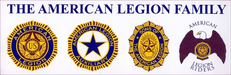 The American Legion Family: The American Legion, American Legion Auxiliary, Sons of The American Legion, and American Legion Riders emblems